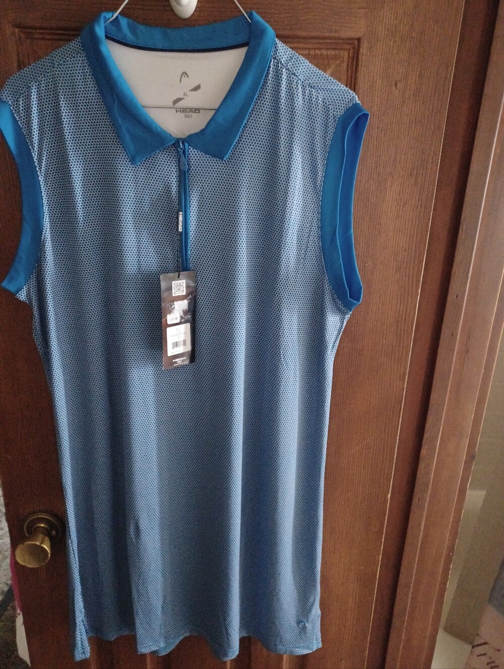 Head Women's Blue Sleeveless Polo Dress with Zip